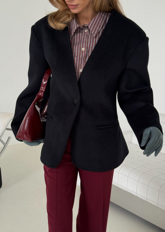 Жакет-пальто без лацканів