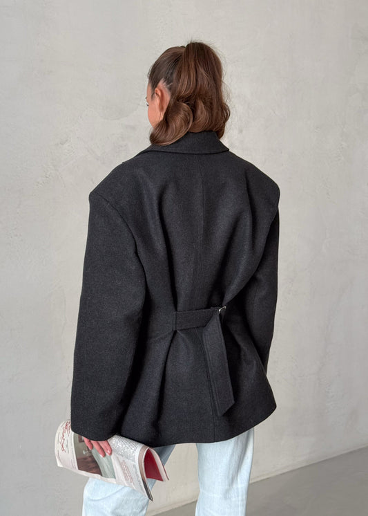 Вкорочений жакет-пальто