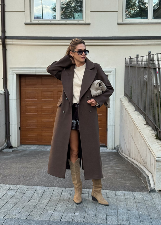 Довге пальто з вовни