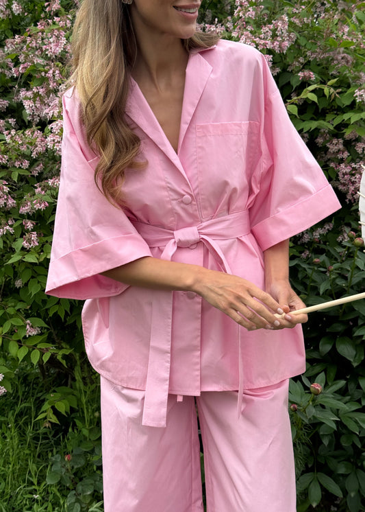 Котоновий костюм із поясом