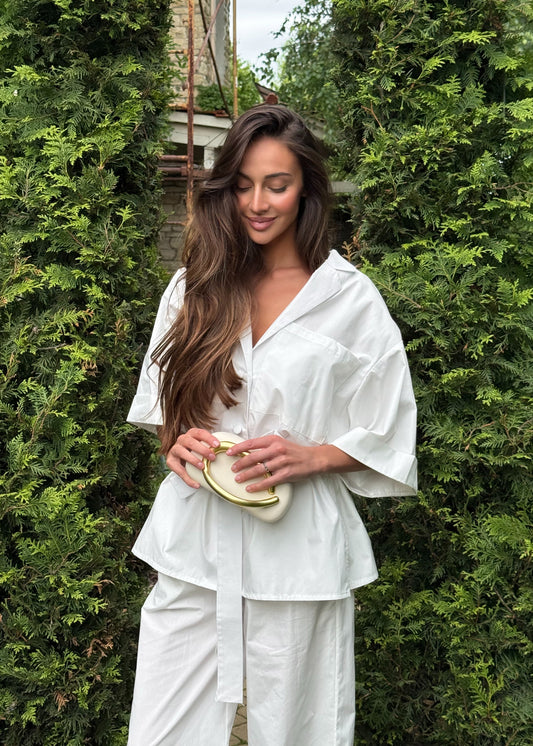 Котоновий костюм із поясом