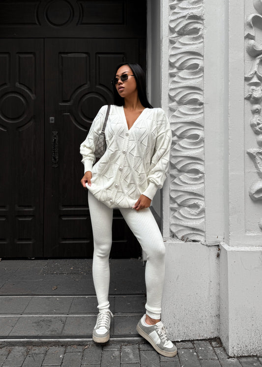 Кардиган фактурної в'язки