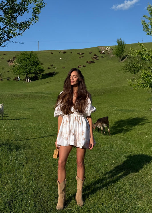 Квіткова сукня з бавовни