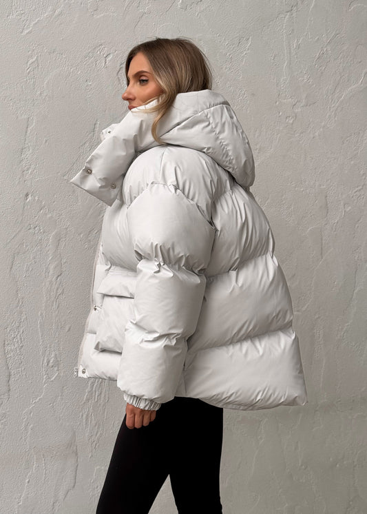 Зимовий пуфер з акцентими кишенями