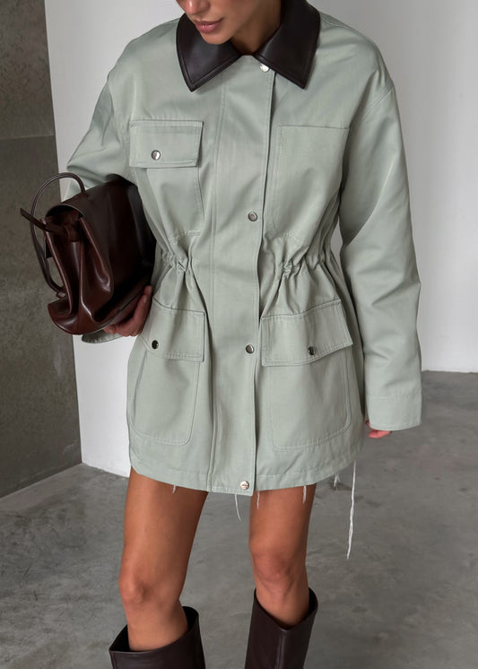 Куртка з бавовняної плащової тканини