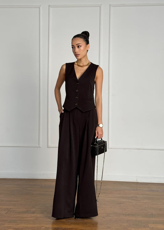 Костюм з палацо та жилету