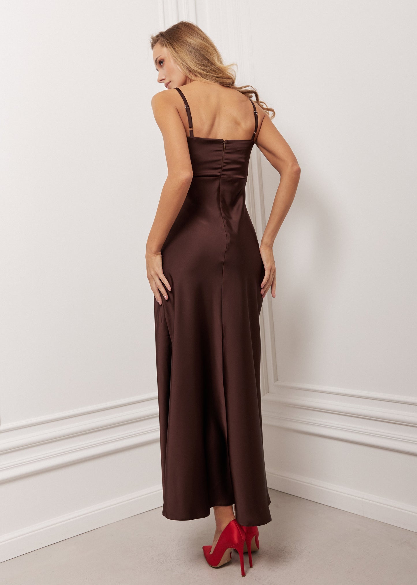 Сатинова сукня-комбінація