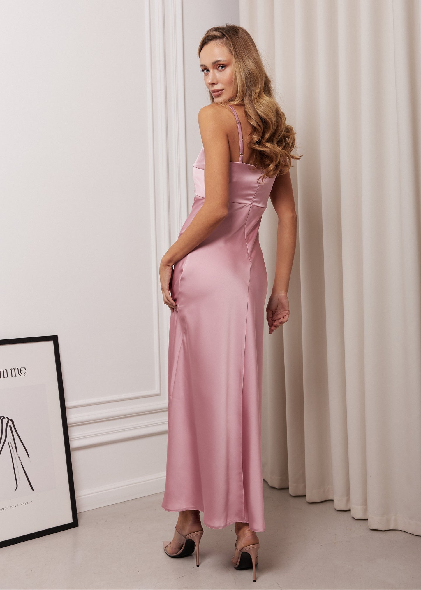 Сатинова сукня-комбінація