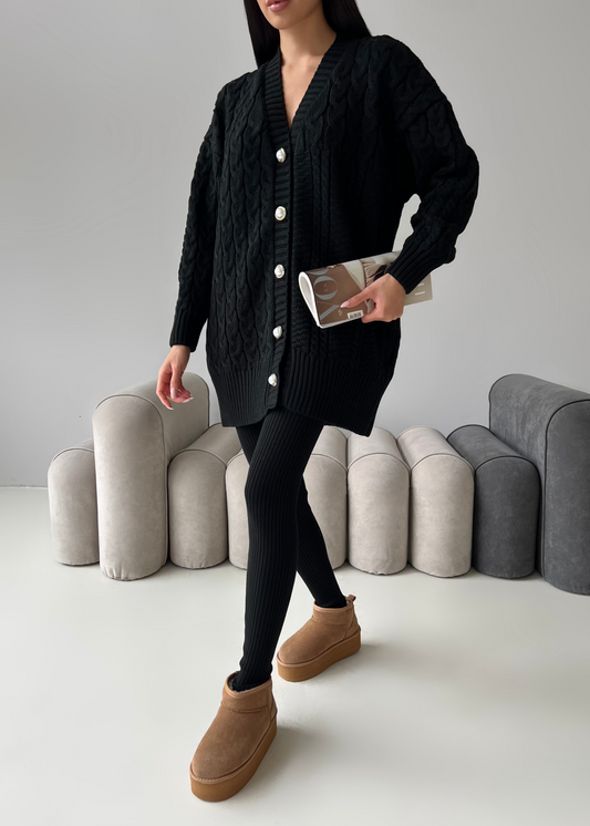 Кардиган фактурної в'язки