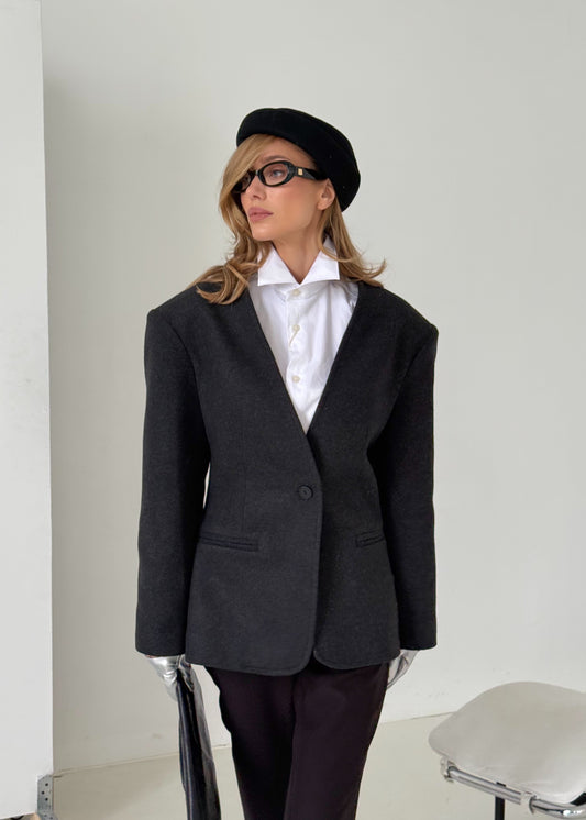 Жакет-пальто без лацканів