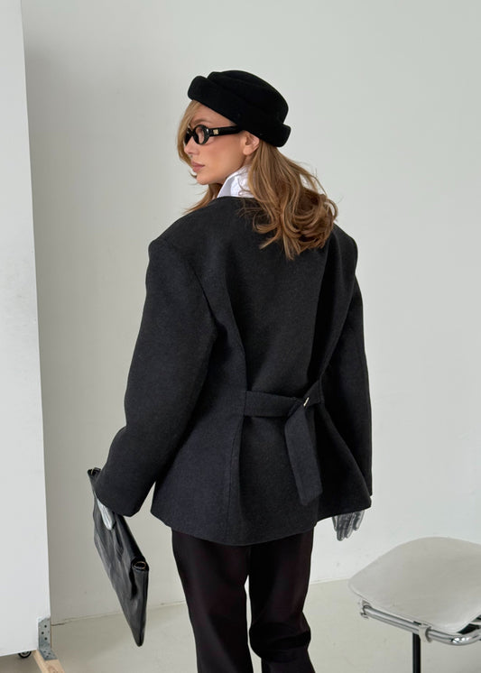 Жакет-пальто без лацканів