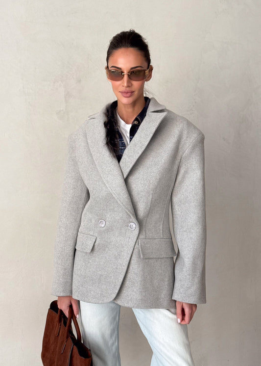 Вкорочений жакет-пальто