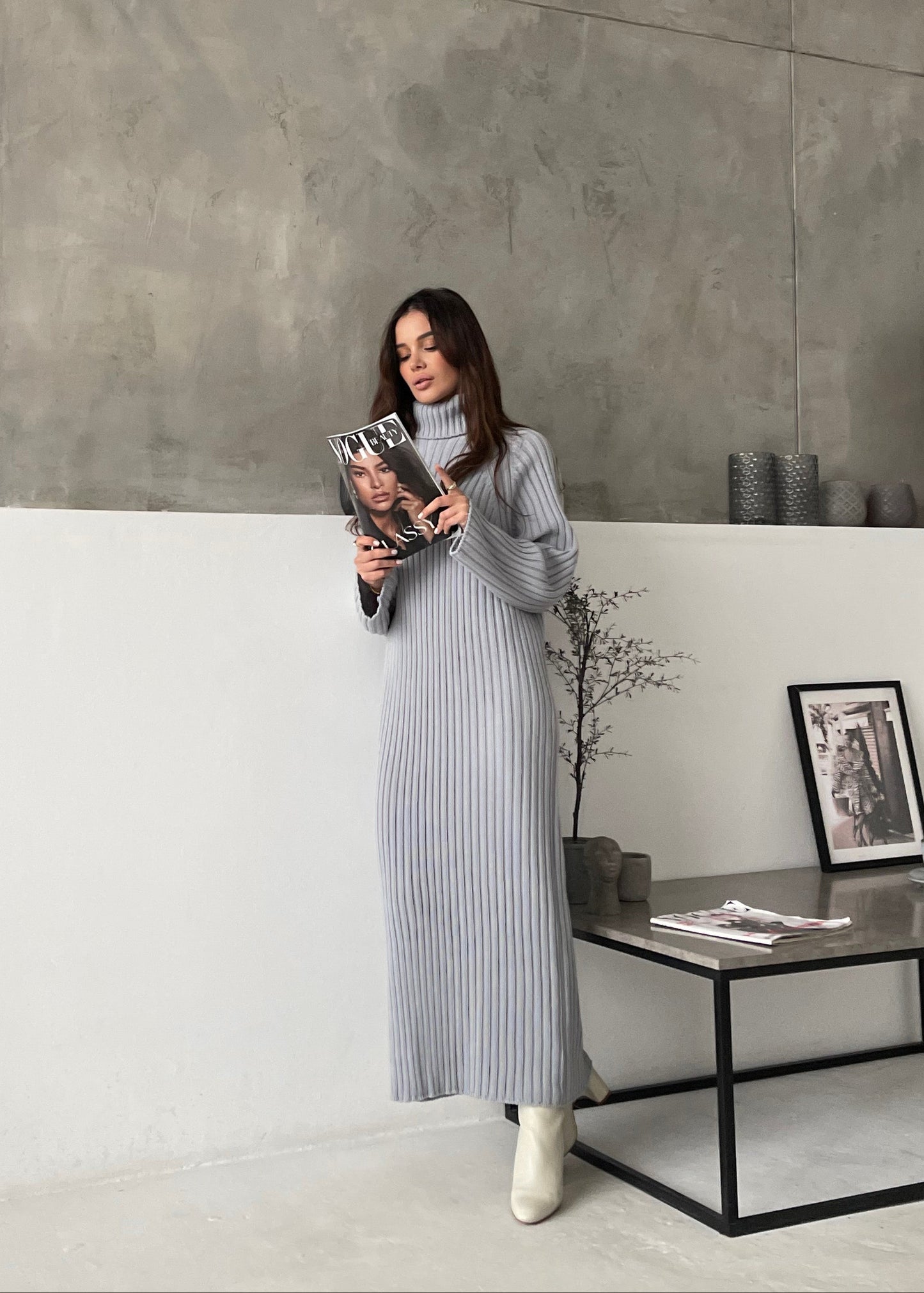 В’язана сукня міді