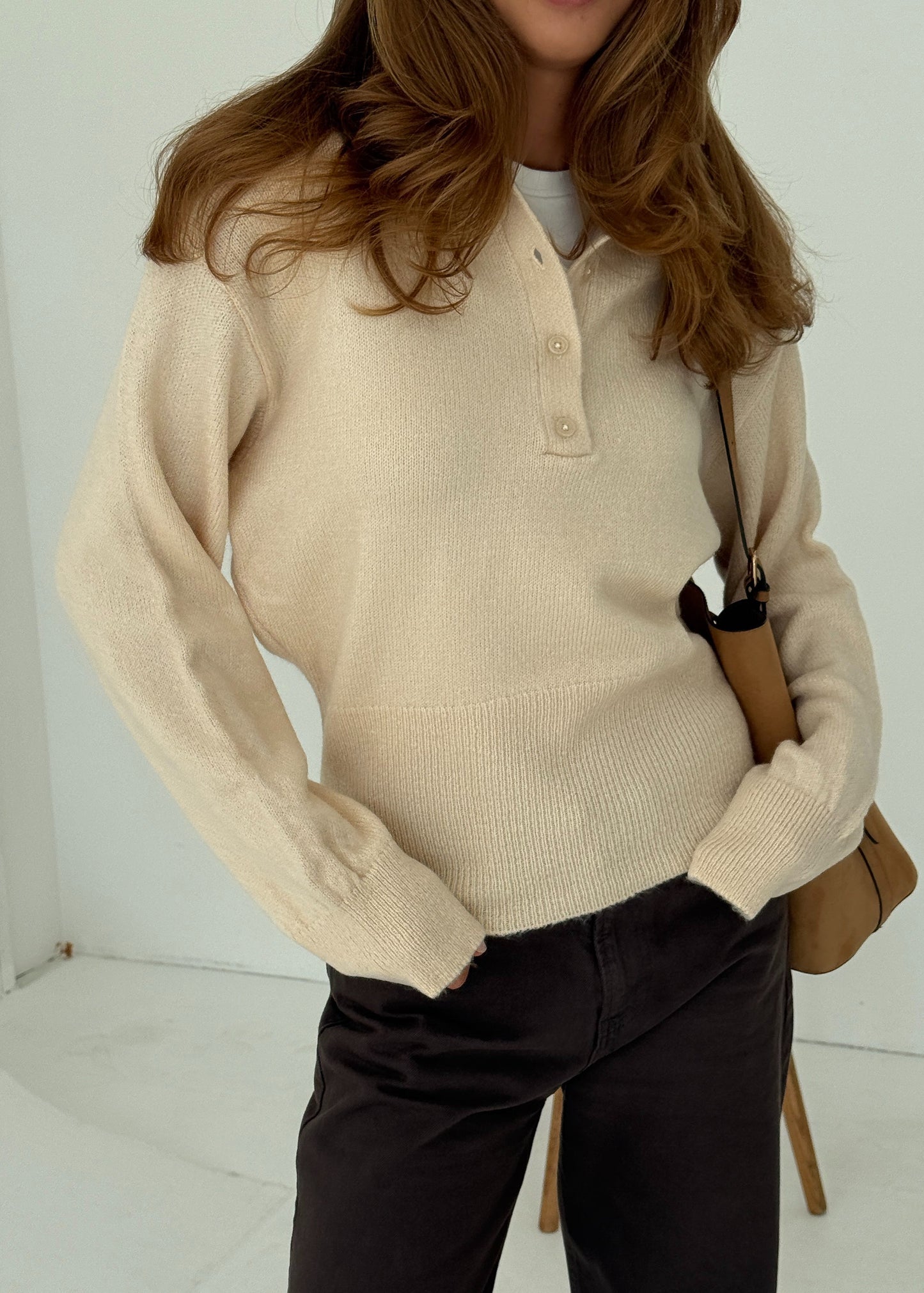 Светр з коміром поло