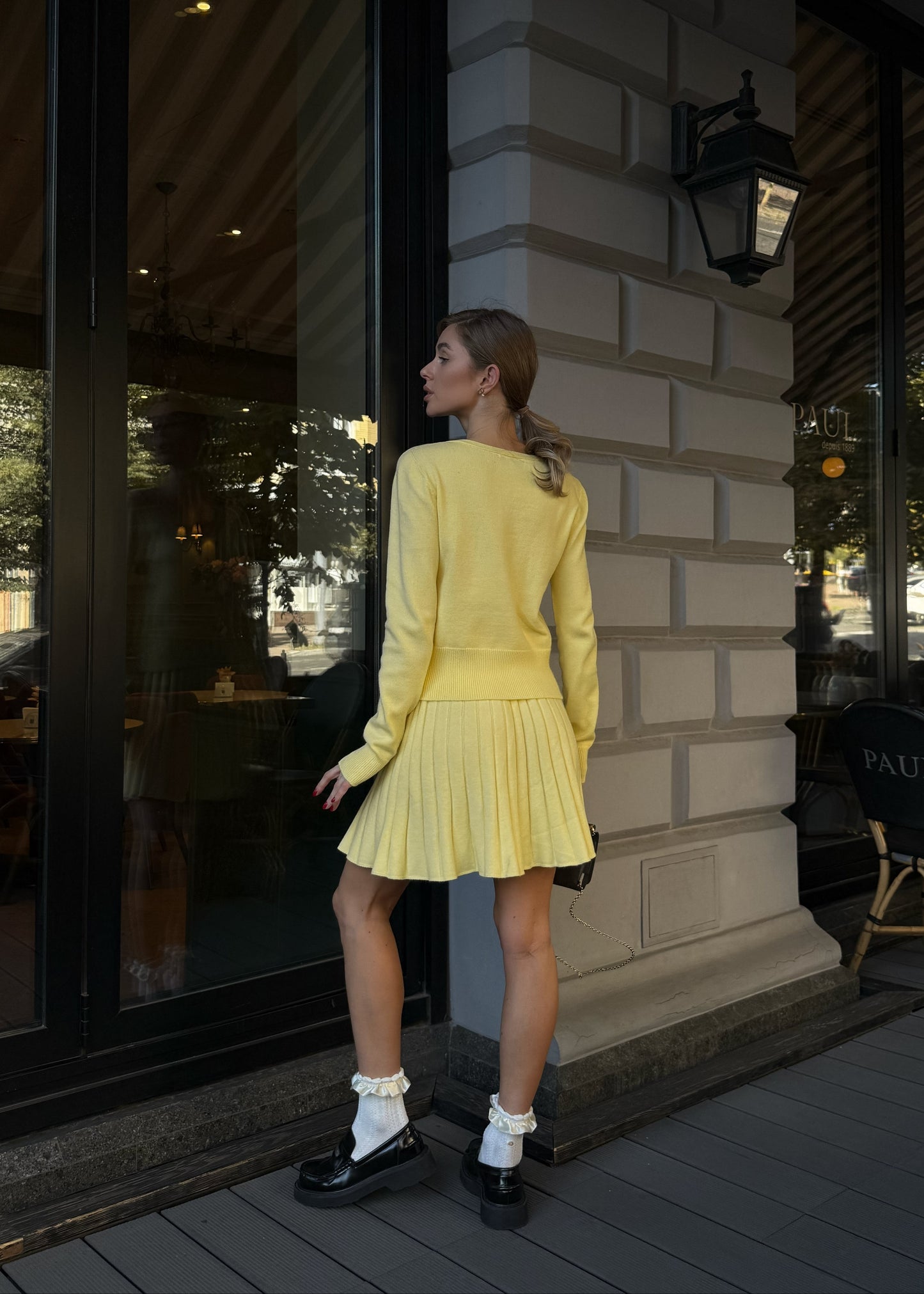 Трикотажний костюм зі спідницею