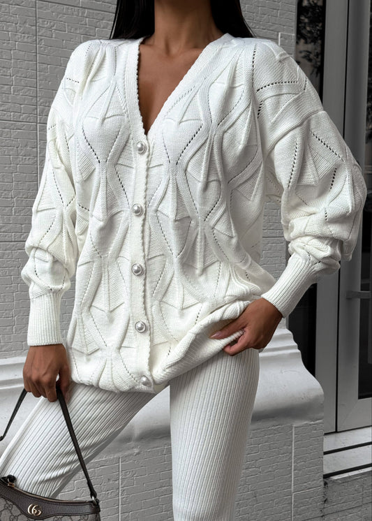 Кардиган фактурної в'язки