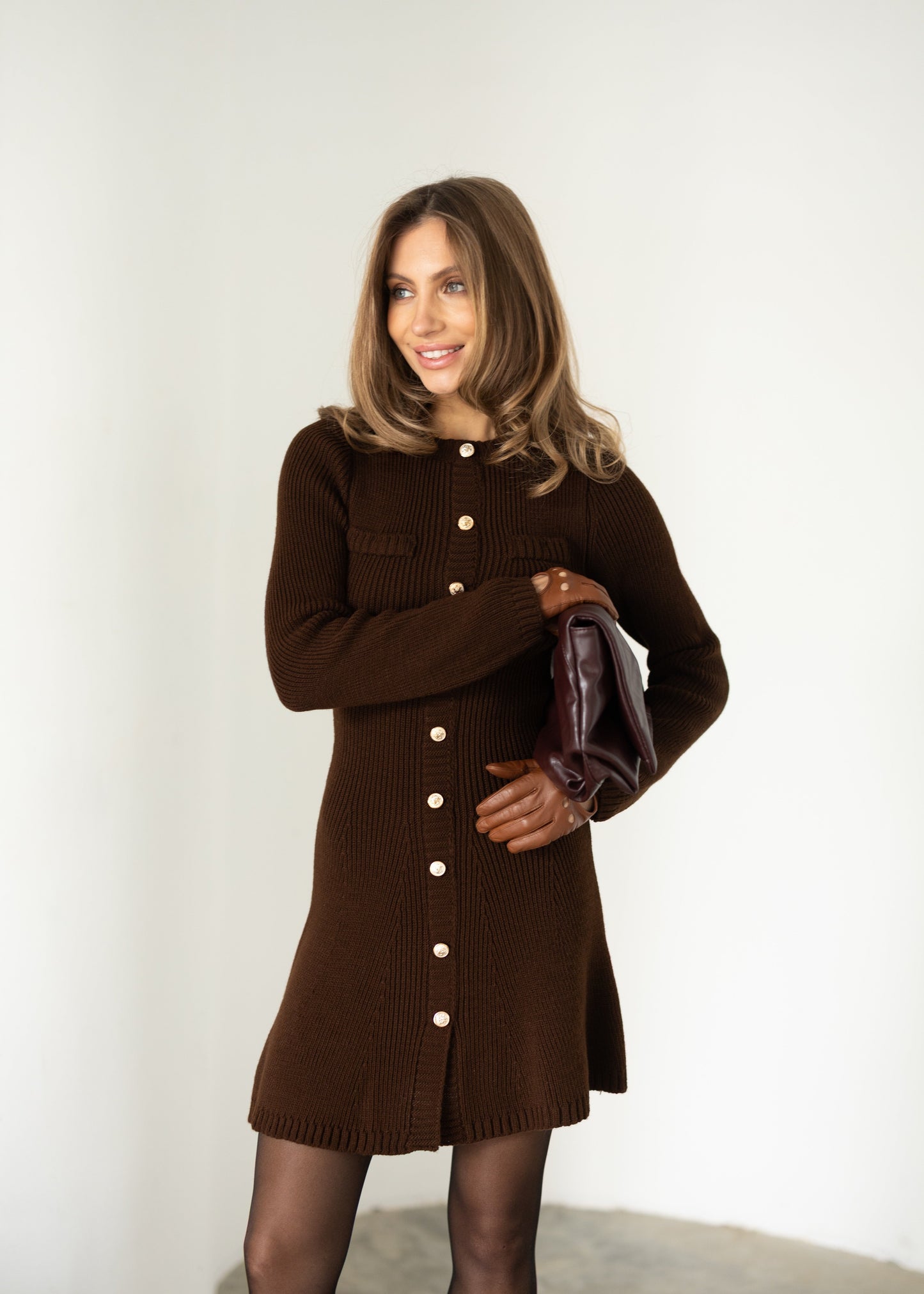 Трикотажна сукня з ґудзиками