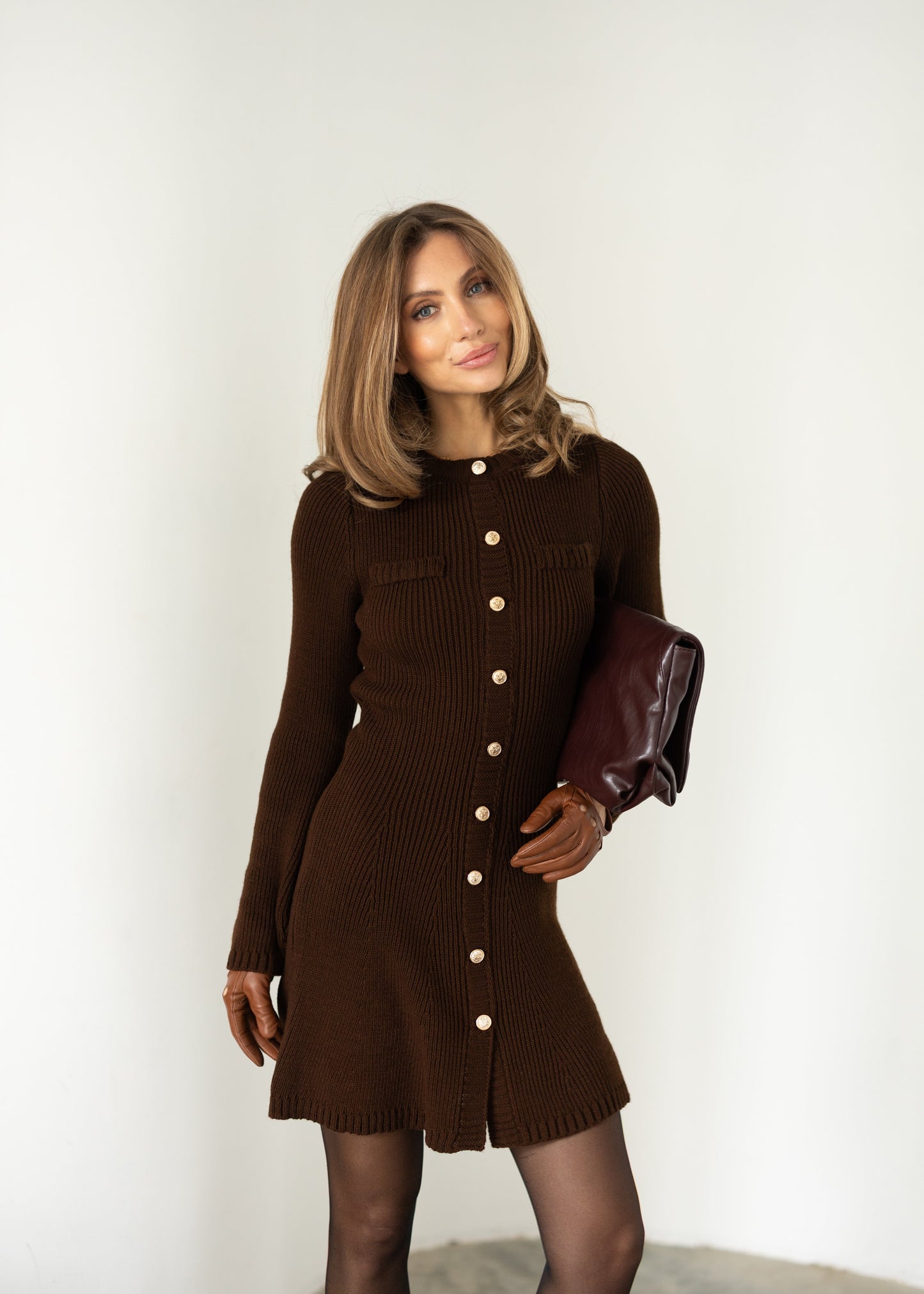 Трикотажна сукня з ґудзиками