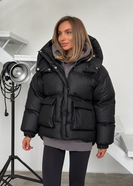 Зимовий пуфер з акцентими кишенями