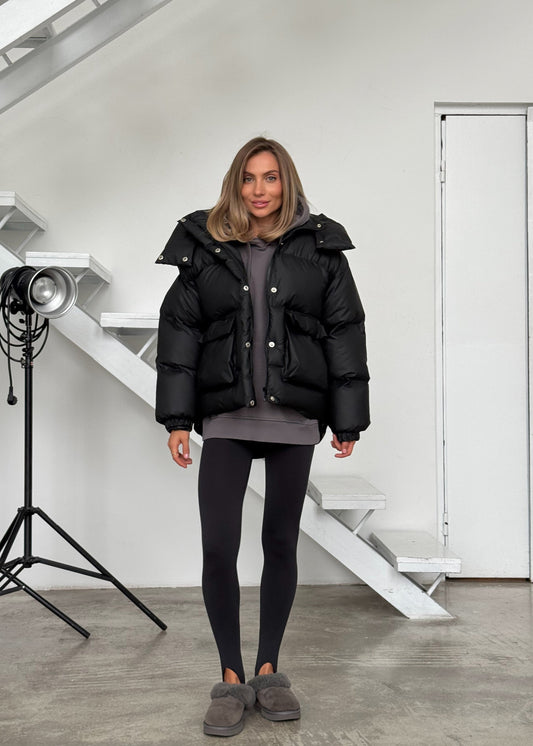 Зимовий пуфер з акцентими кишенями