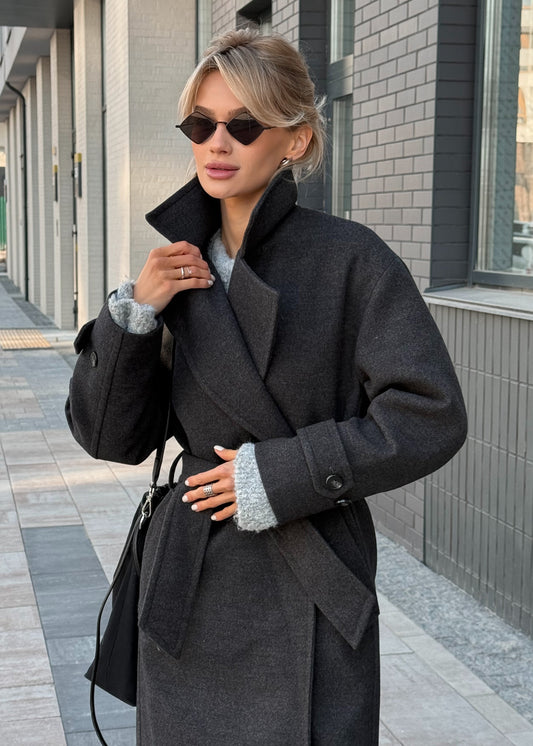 Пальто з вовною у складі