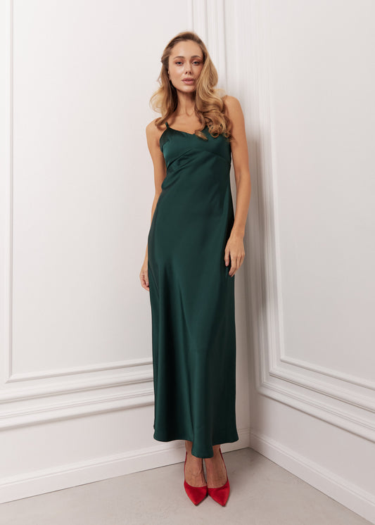 Сатинова сукня-комбінація