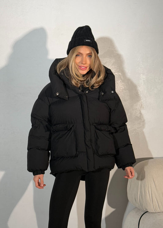 Зимовий пуфер з акцентими кишенями