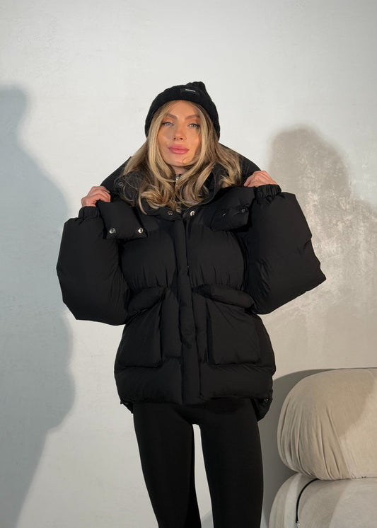 Зимовий пуфер з акцентими кишенями