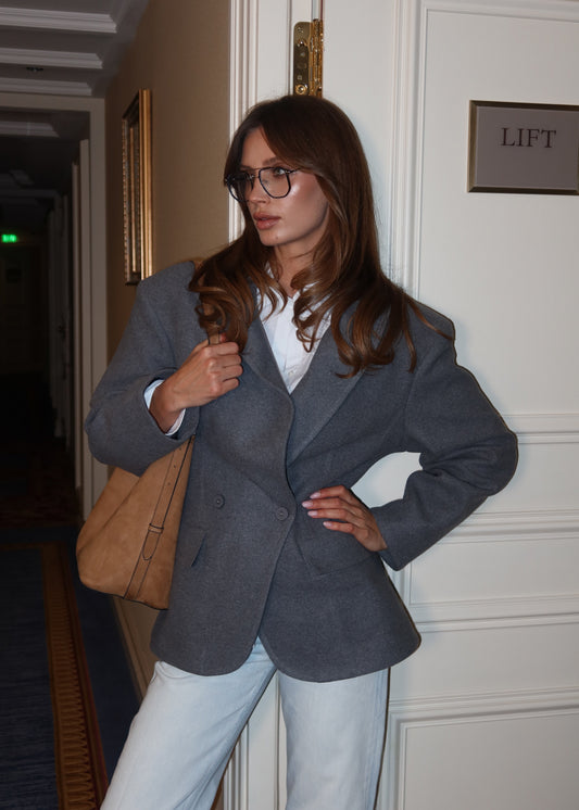 Вкорочений жакет-пальто