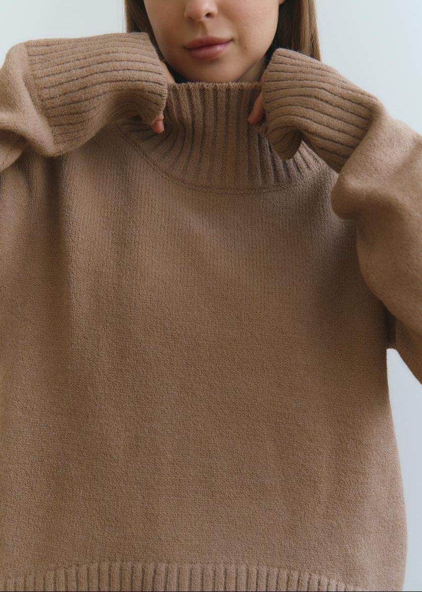 В’язаний светр з високим горлом